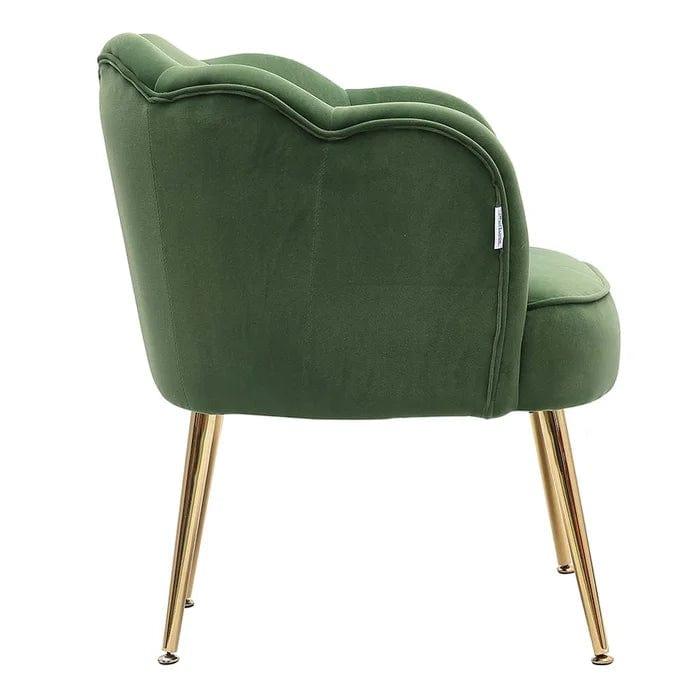 Wide Tufted Velvet Tub Chair - Ouch Cart 