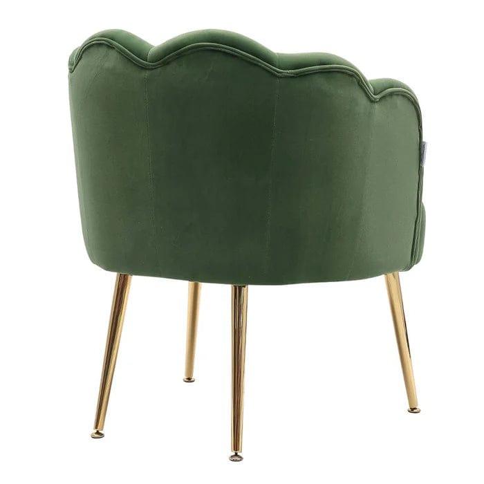 Wide Tufted Velvet Tub Chair - Ouch Cart 