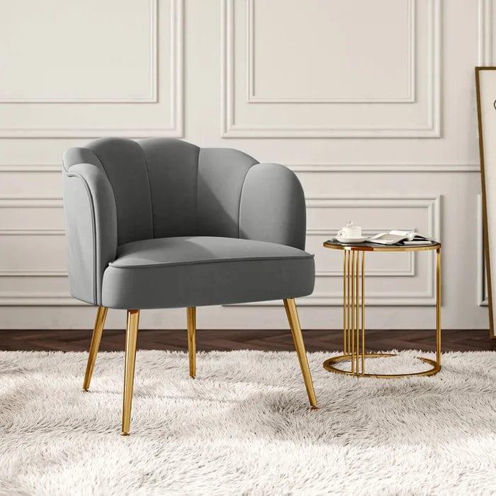 Wide Tufted Velvet Tub Chair - Ouch Cart 