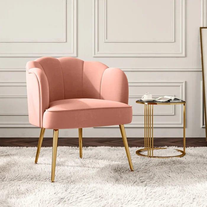 Wide Tufted Velvet Tub Chair - Ouch Cart 