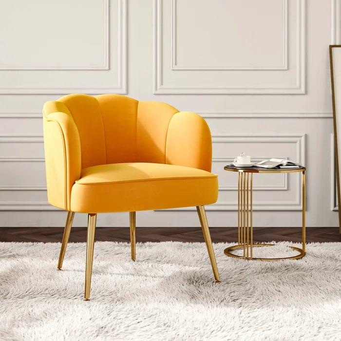 Wide Tufted Velvet Tub Chair - Ouch Cart 