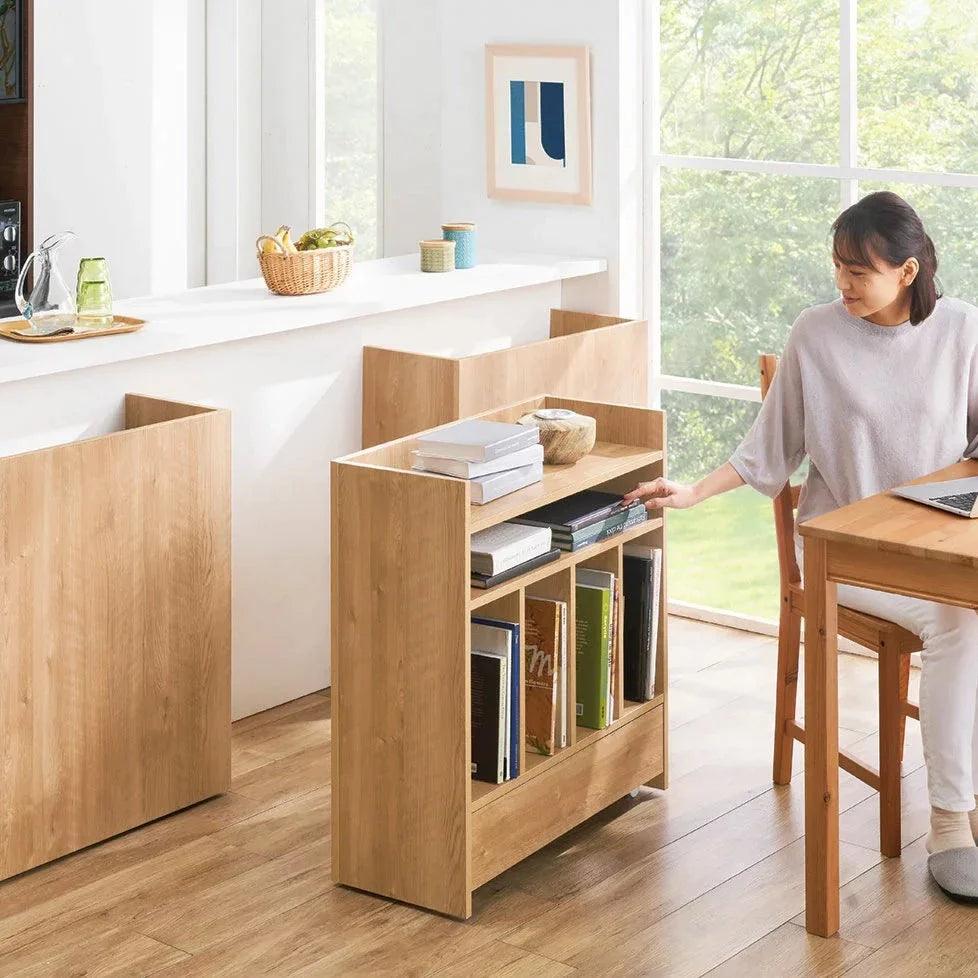 Simple And Stylish Book Shelves With Wheels By Miza - Ouch Cart 