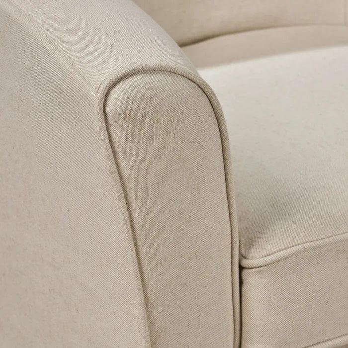 Wide Swivel Slipcovered Tub Chair - Ouch Cart 