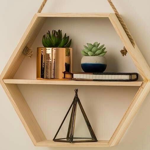 Geometric/Hexagonal Handmade Shelf By Miza - Ouch Cart 