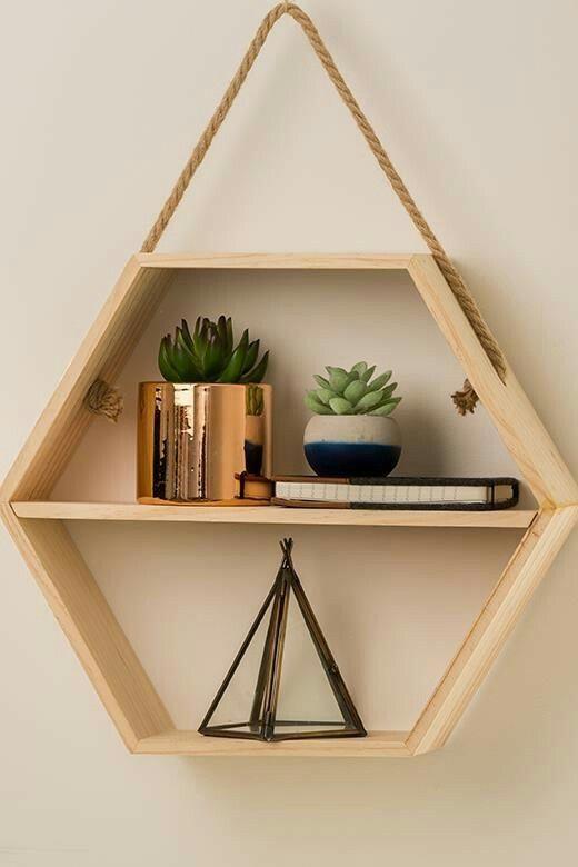 Geometric/Hexagonal Handmade Shelf By Miza - Ouch Cart 