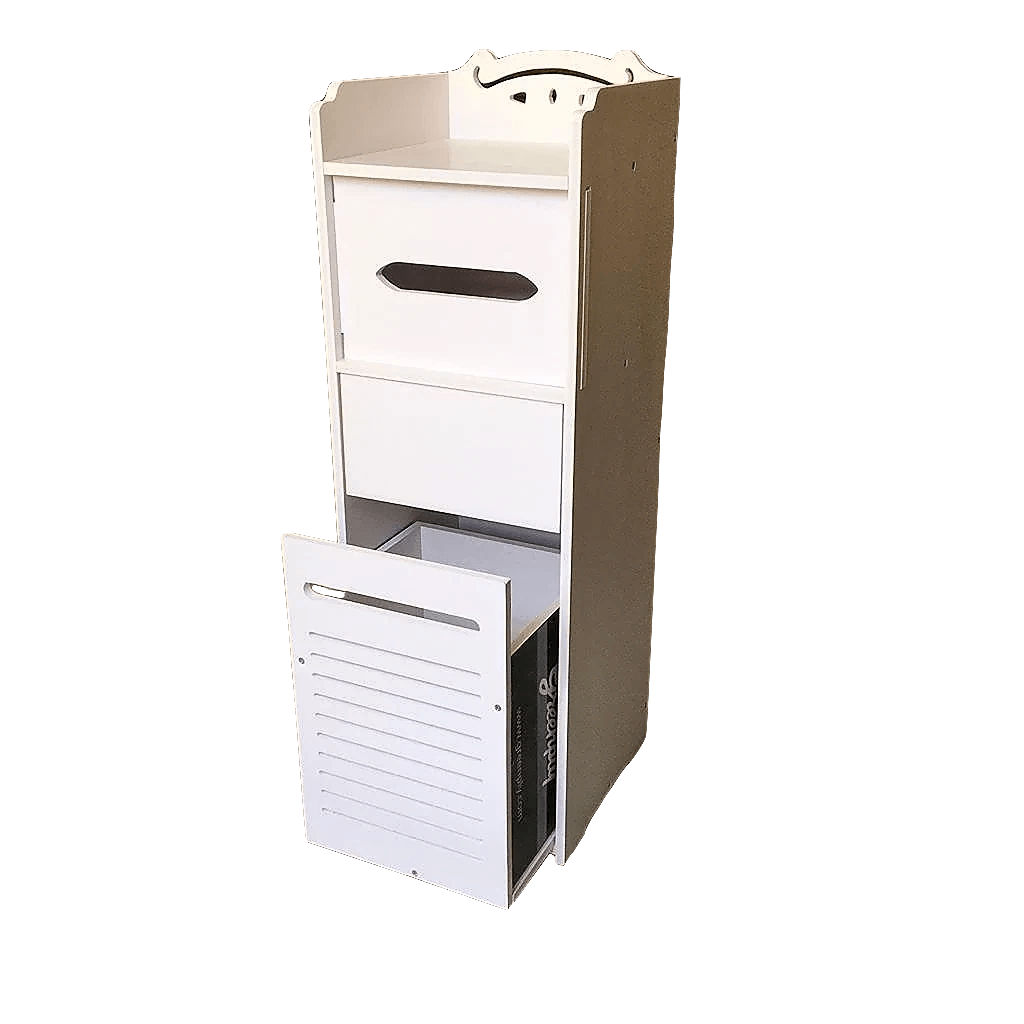 Modern Bathroom 3 FT Furniture PVC Board Bathroom Storage Cabinet with Drawers With Free Soap Dish By Miza