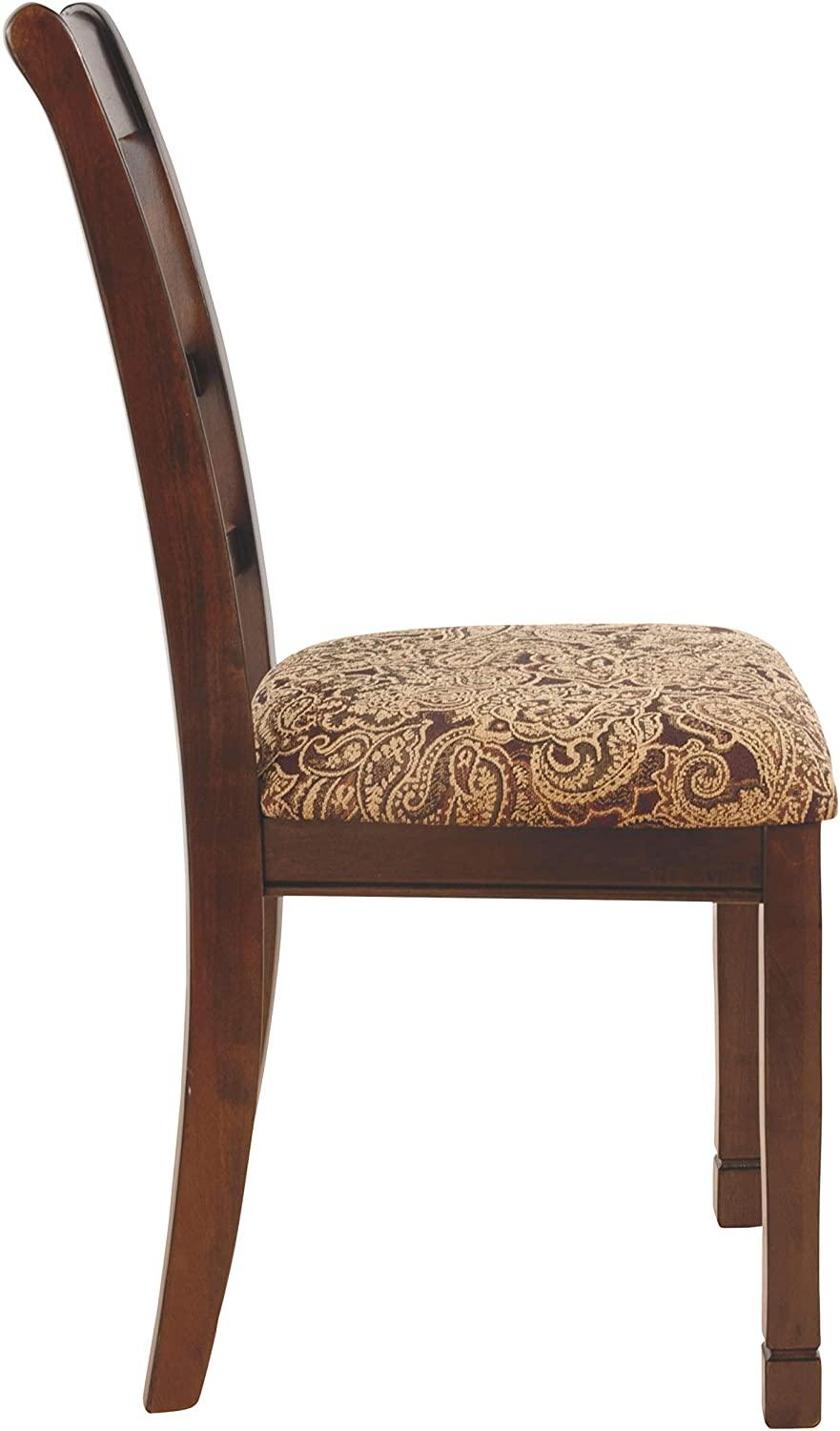 Leahlyn Dining Upholstered Side Chair - Pierced Splat Back - Set of 2 -Brown - Ouch Cart 