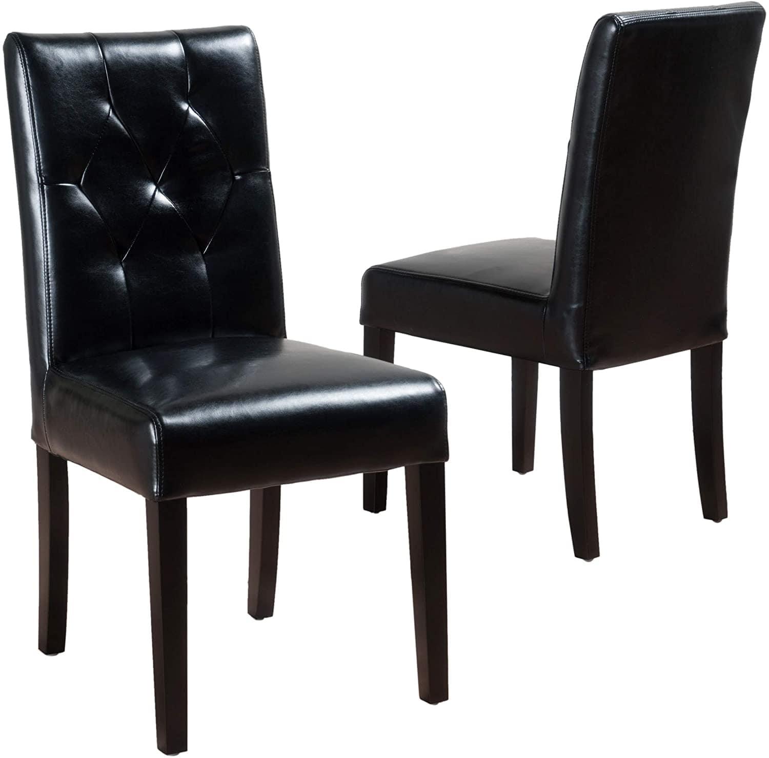 Bonded Leather Dining Chairs, 2-Pcs Set - Ouch Cart 