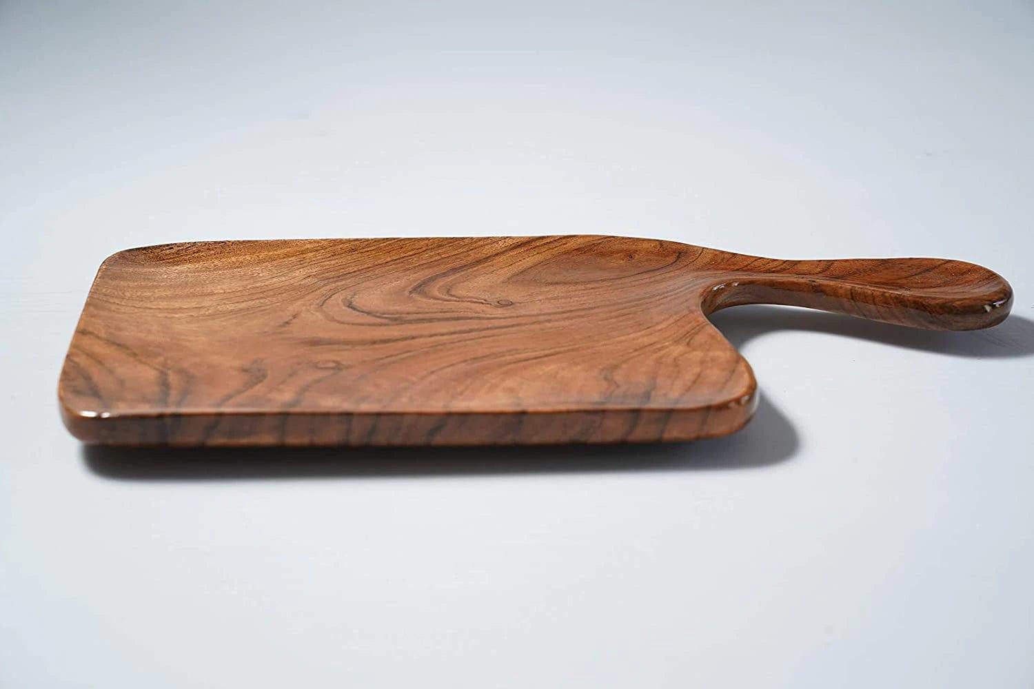 WOODEN PLATTER SET OF 2 II ACACIA WOOD II HIGH QUALITY - Ouch Cart 