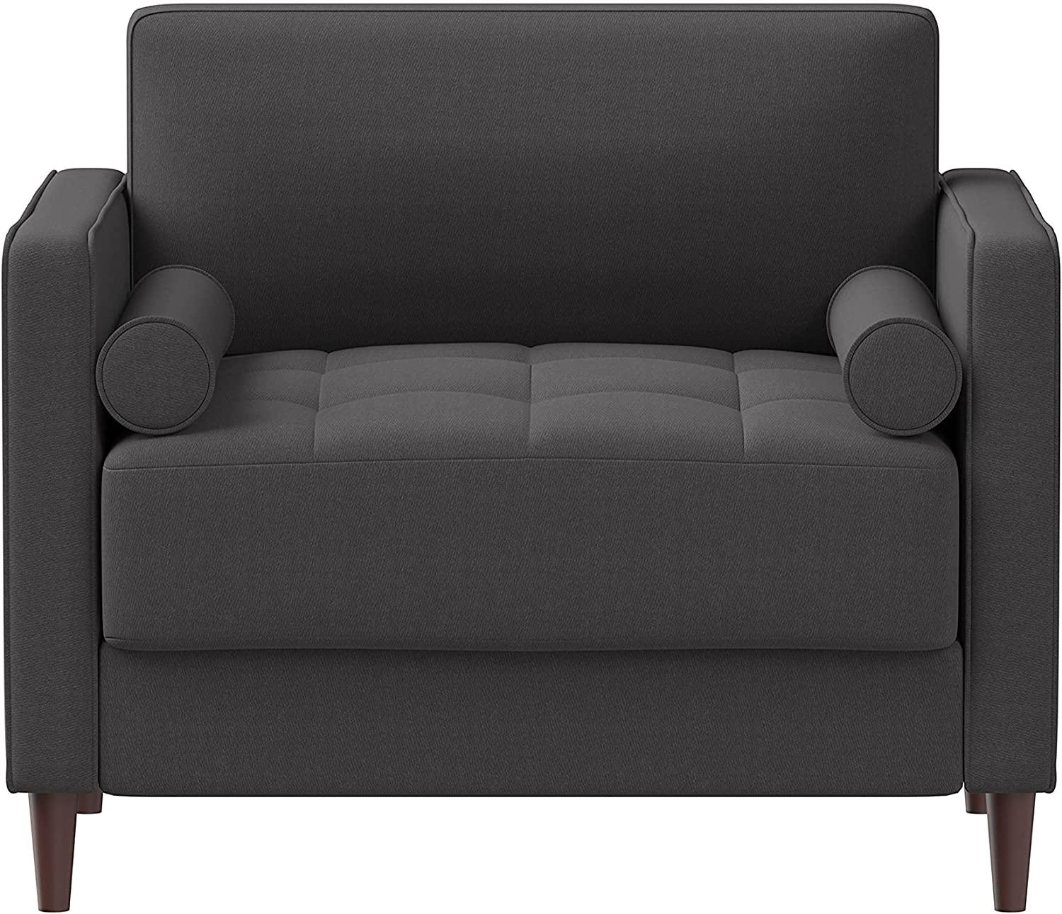 Solutions Lexington Armchair, 39.8" W x 31.1" L x 33.5" H, Heather Grey - Ouch Cart 