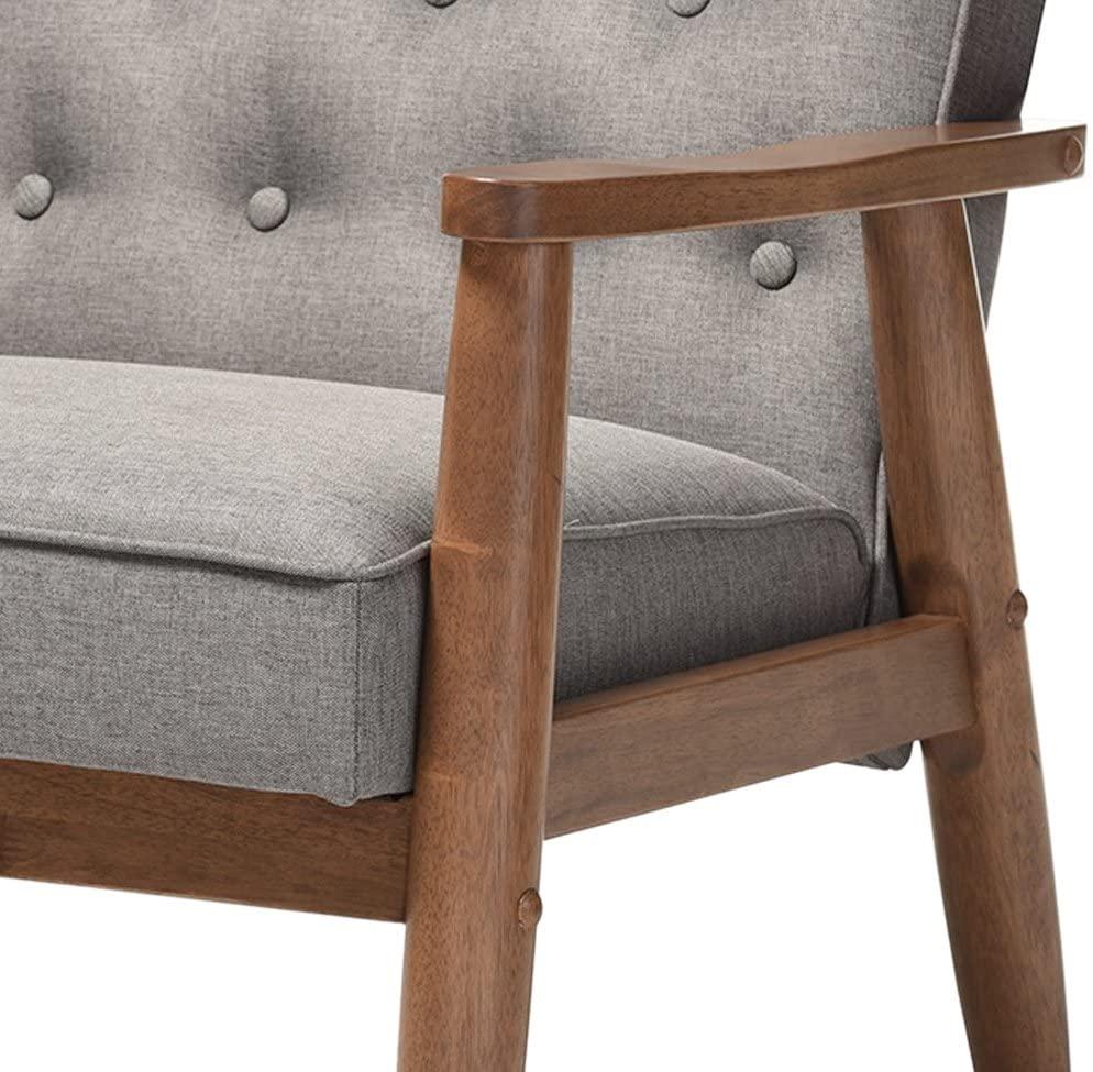 Amazing Wide Tufted back Wooden Cushion Chair - Ouch Cart 