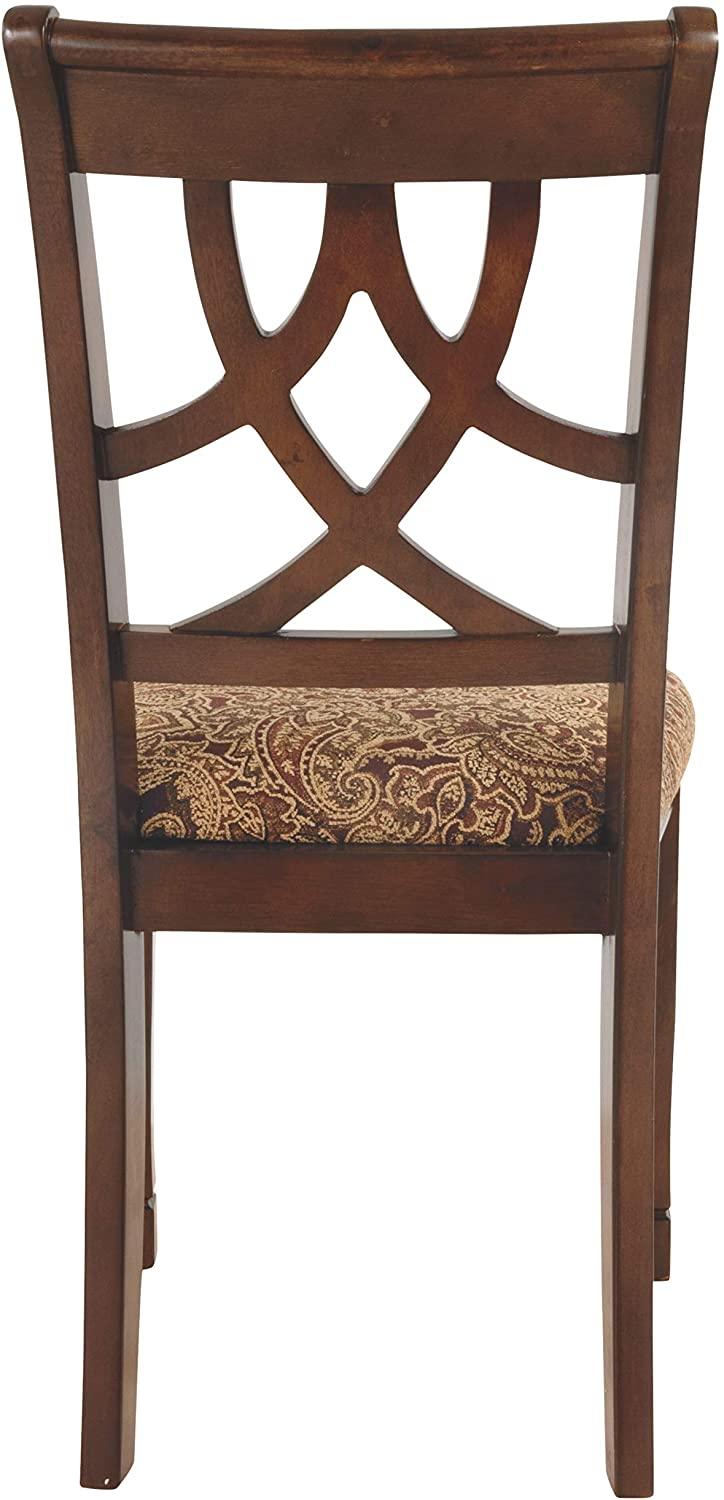 Leahlyn Dining Upholstered Side Chair - Pierced Splat Back - Set of 2 -Brown - Ouch Cart 