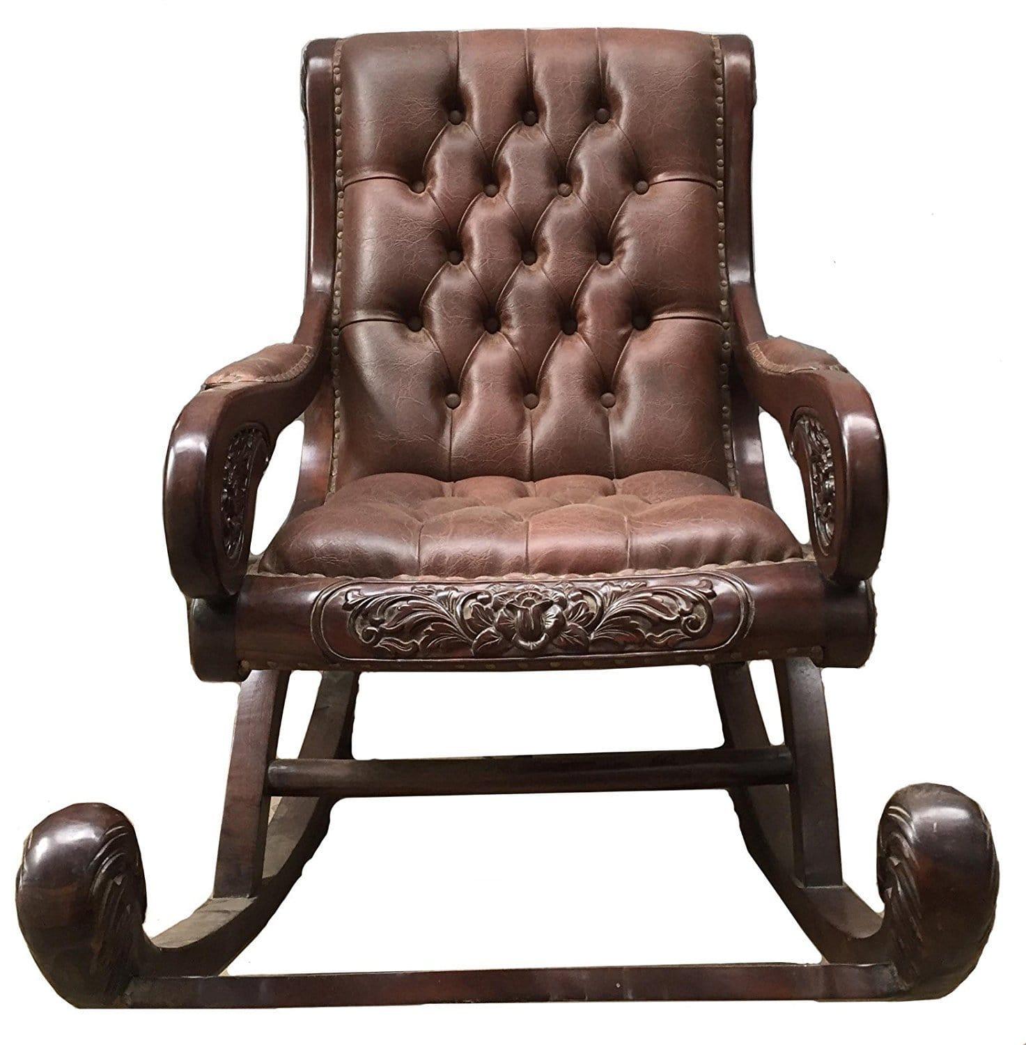 sheesham Wood Royal Rocker Chair - Ouch Cart 