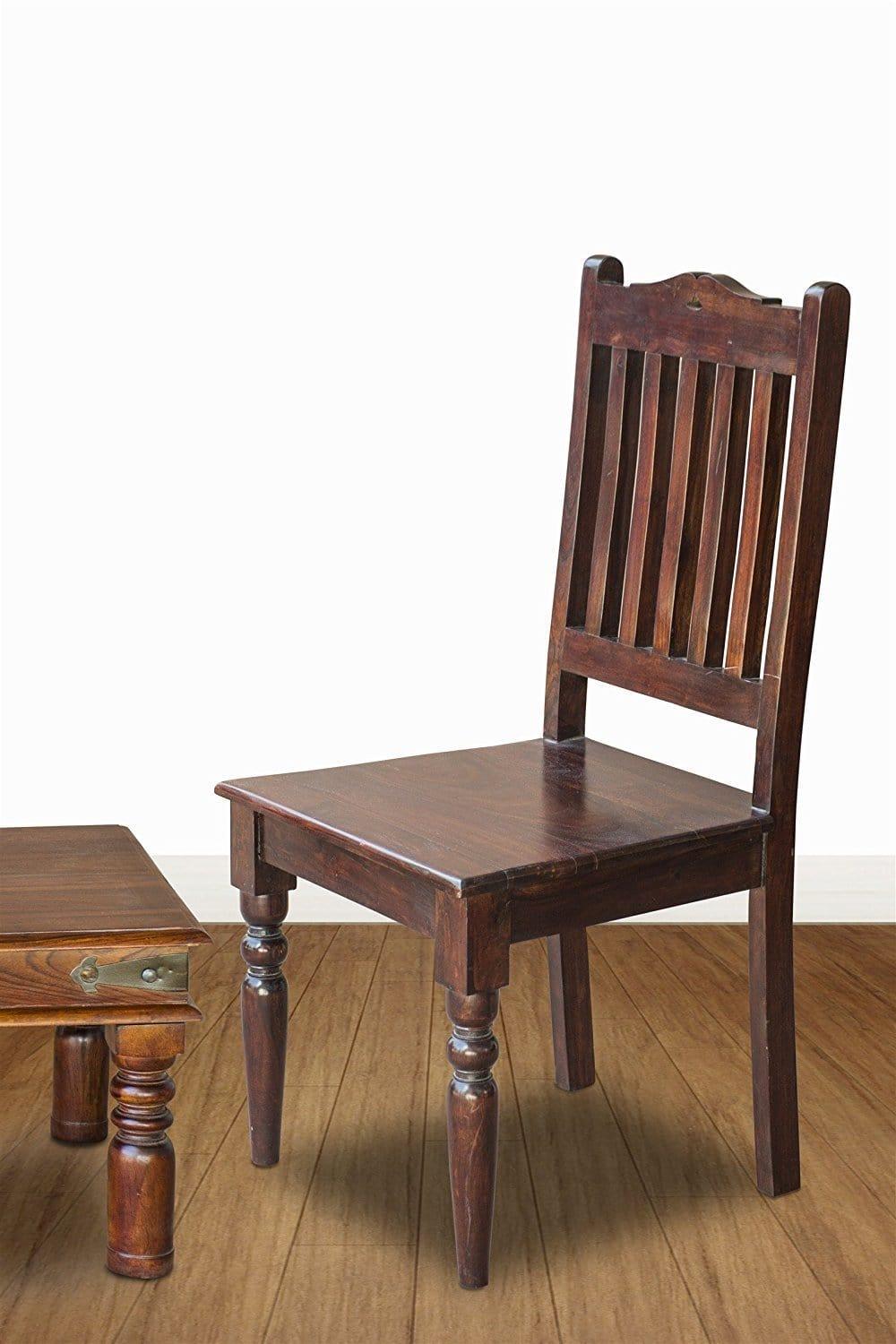 Pure Sheesham Wood Seating Arm Chair - Ouch Cart 