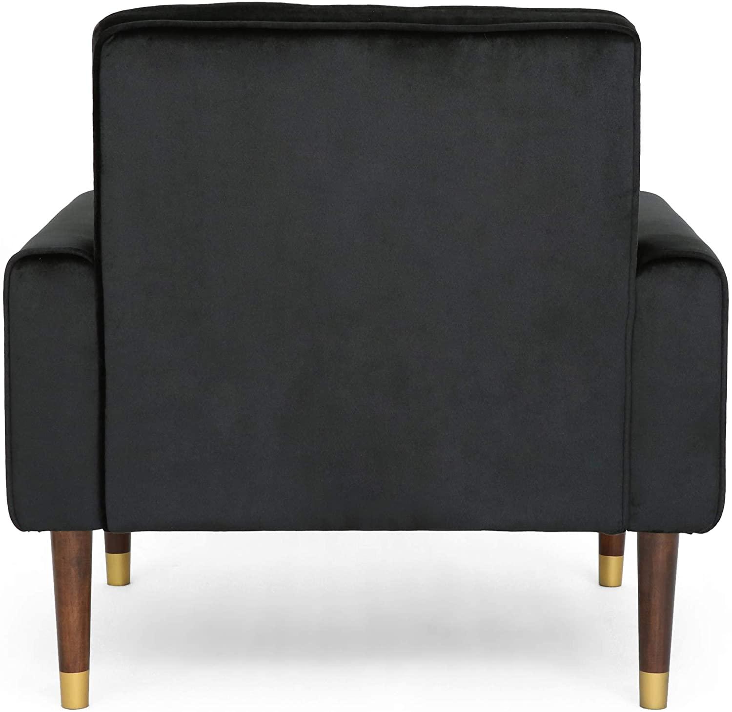 Velvet Armchair, Modern Glam, Button-Tufted, Waffle Stitching, - Ouch Cart 