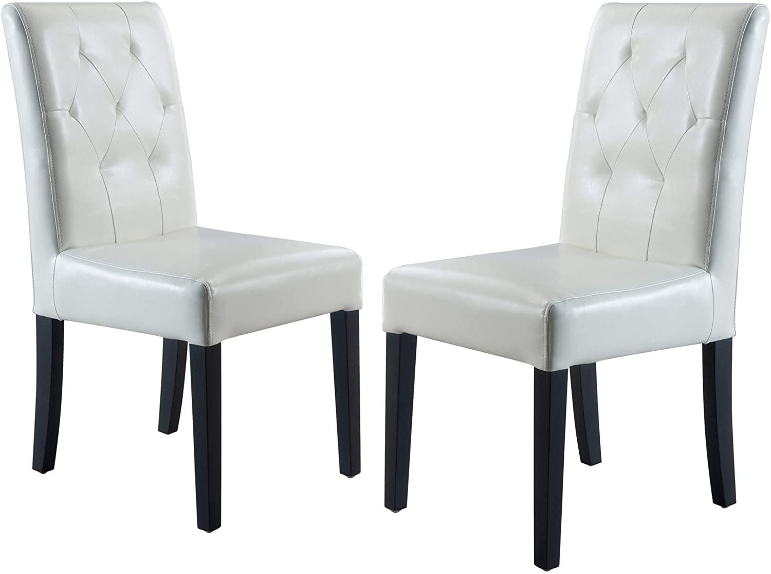 Bonded Leather Dining Chairs, 2-Pcs Set - Ouch Cart 