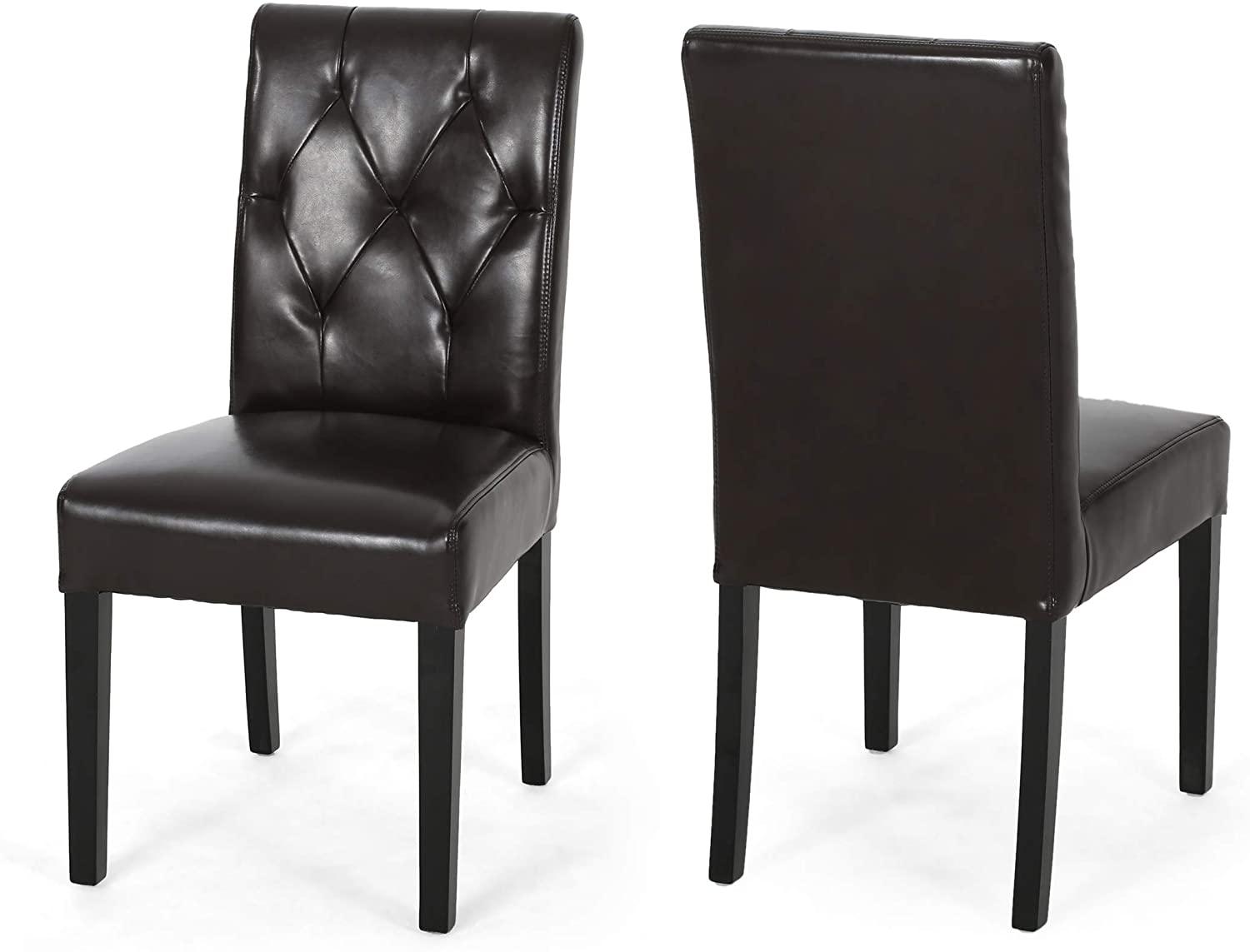 Bonded Leather Dining Chairs, 2-Pcs Set - Ouch Cart 