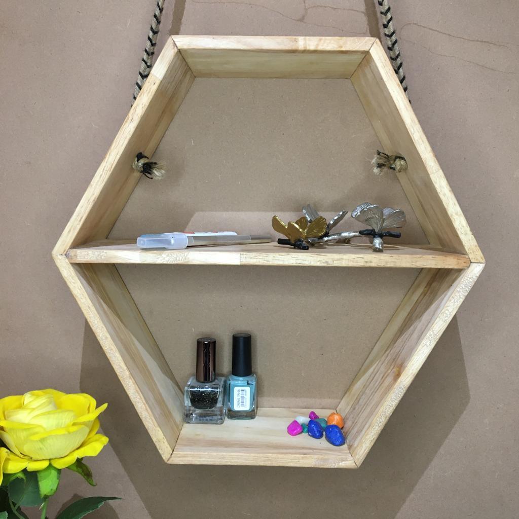 Geometric/Hexagonal Handmade Shelf By Miza - Ouch Cart 