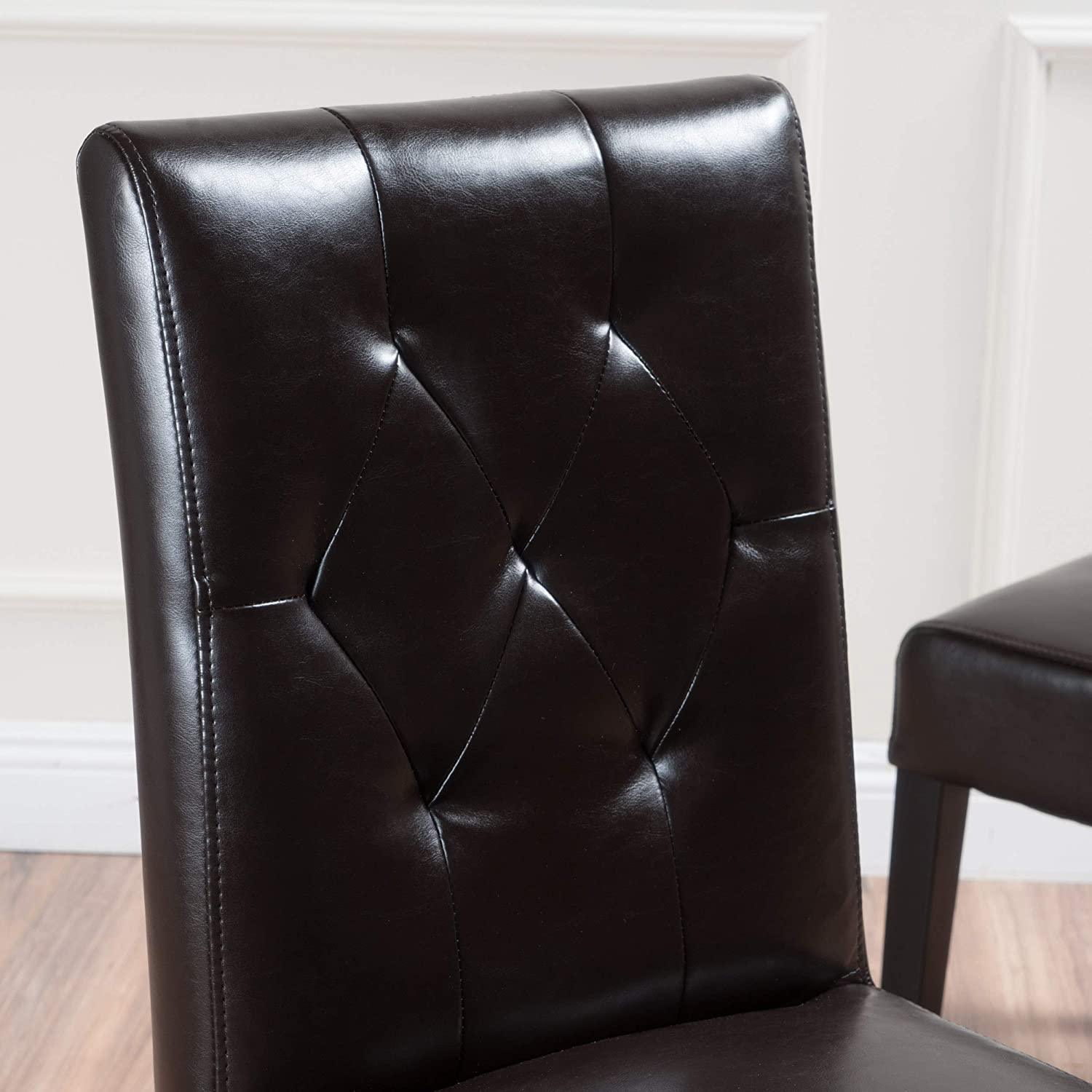 Bonded Leather Dining Chairs, 2-Pcs Set - Ouch Cart 