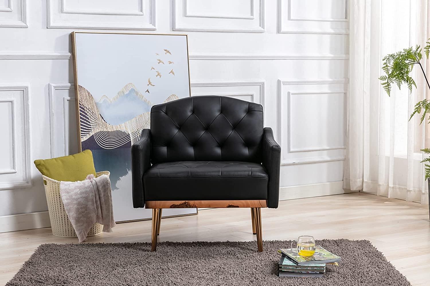 Accent Chair, Living Room, Bedroom Leisure Single Sofa Chair TV armrest seat, Suitable for Small Space Home, Office, Coffee Chair - Ouch Cart 