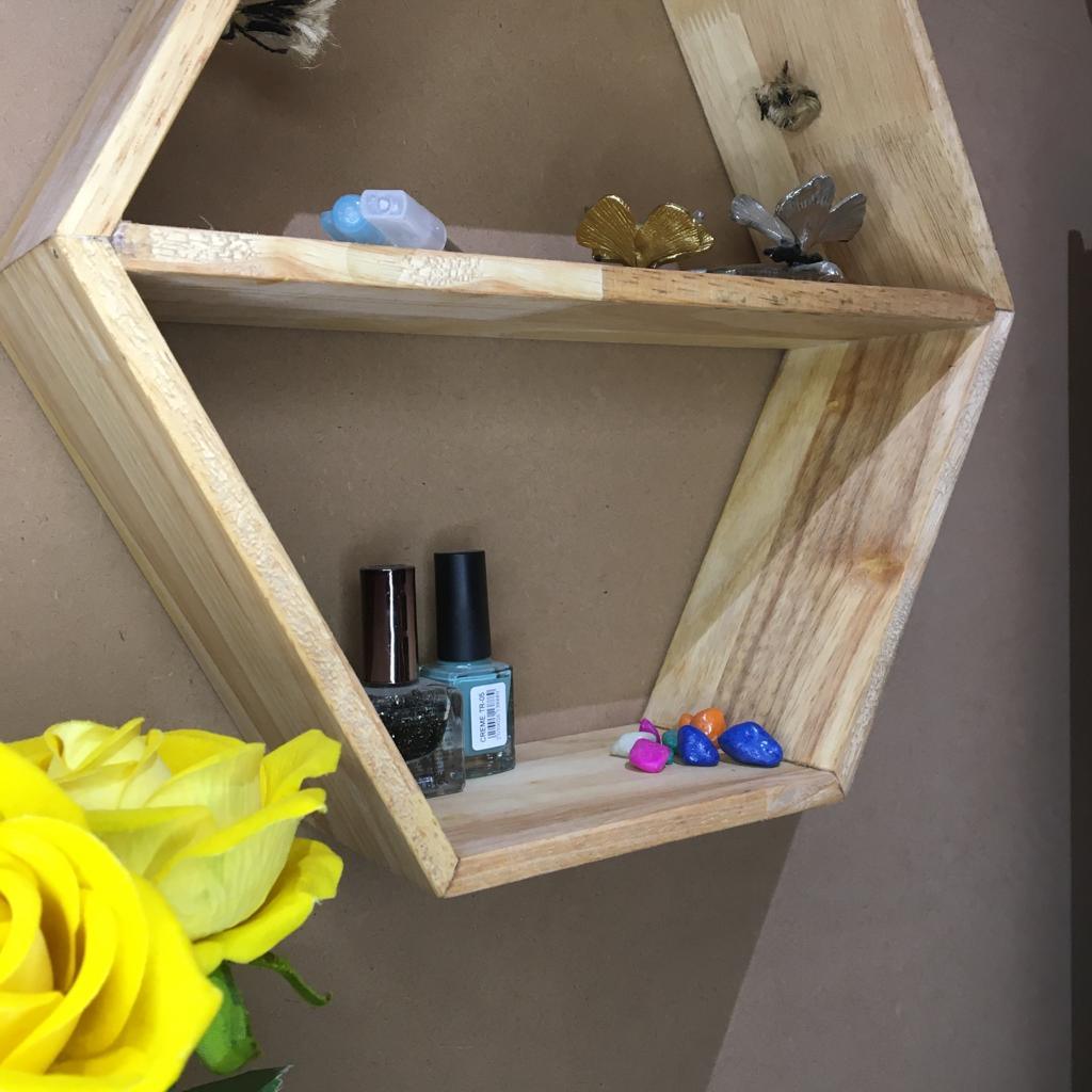 Geometric/Hexagonal Handmade Shelf By Miza - Ouch Cart 