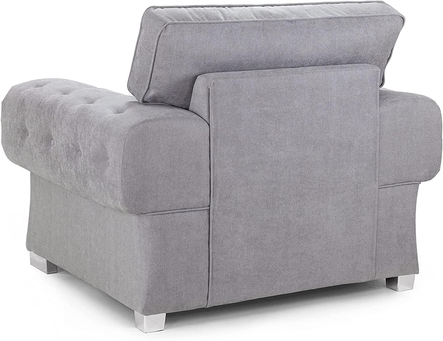 Sofa Verona Fabric Corner Sofa -Grey, Armchair) - Ouch Cart 