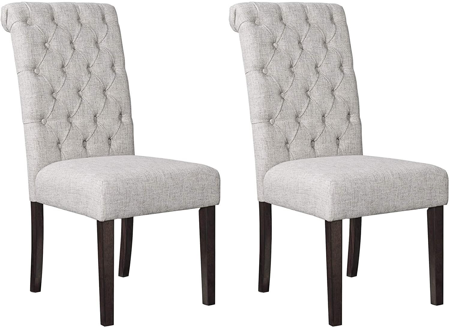 Classic Upholstered Dining Chair, Set of 2, Light Gray - Ouch Cart 