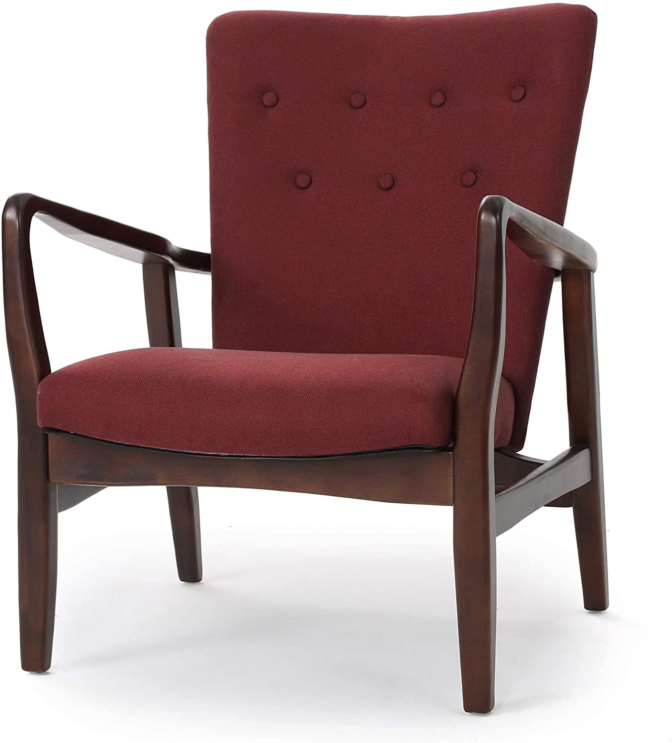 Fabric Arm Chair, Deep Red - Ouch Cart 