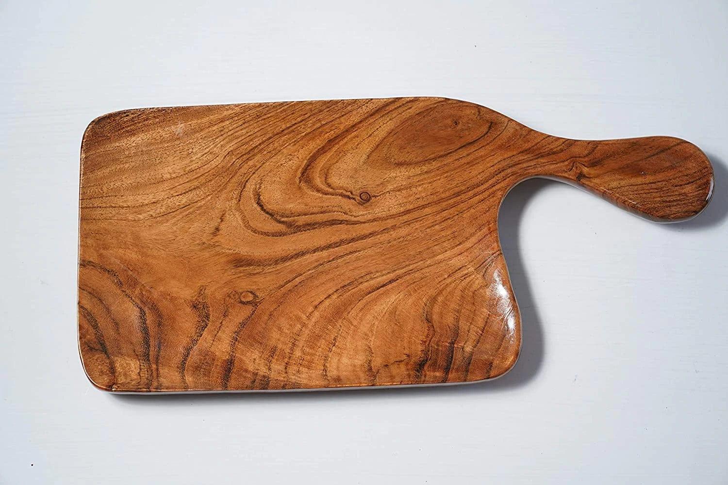 WOODEN PLATTER SET OF 2 II ACACIA WOOD II HIGH QUALITY - Ouch Cart 