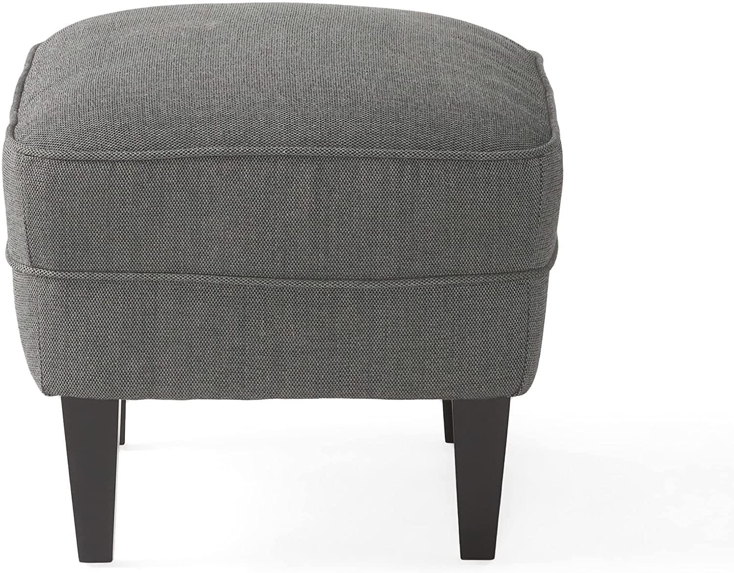 Tafton Fabric Club Chair and Ottoman Grey - Ouch Cart 