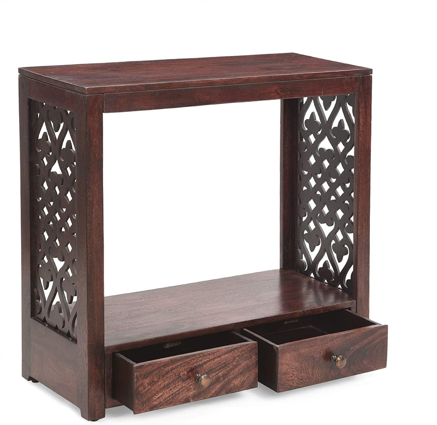 Home Ursula Mango Wood Console Table, Brown - Ouch Cart 