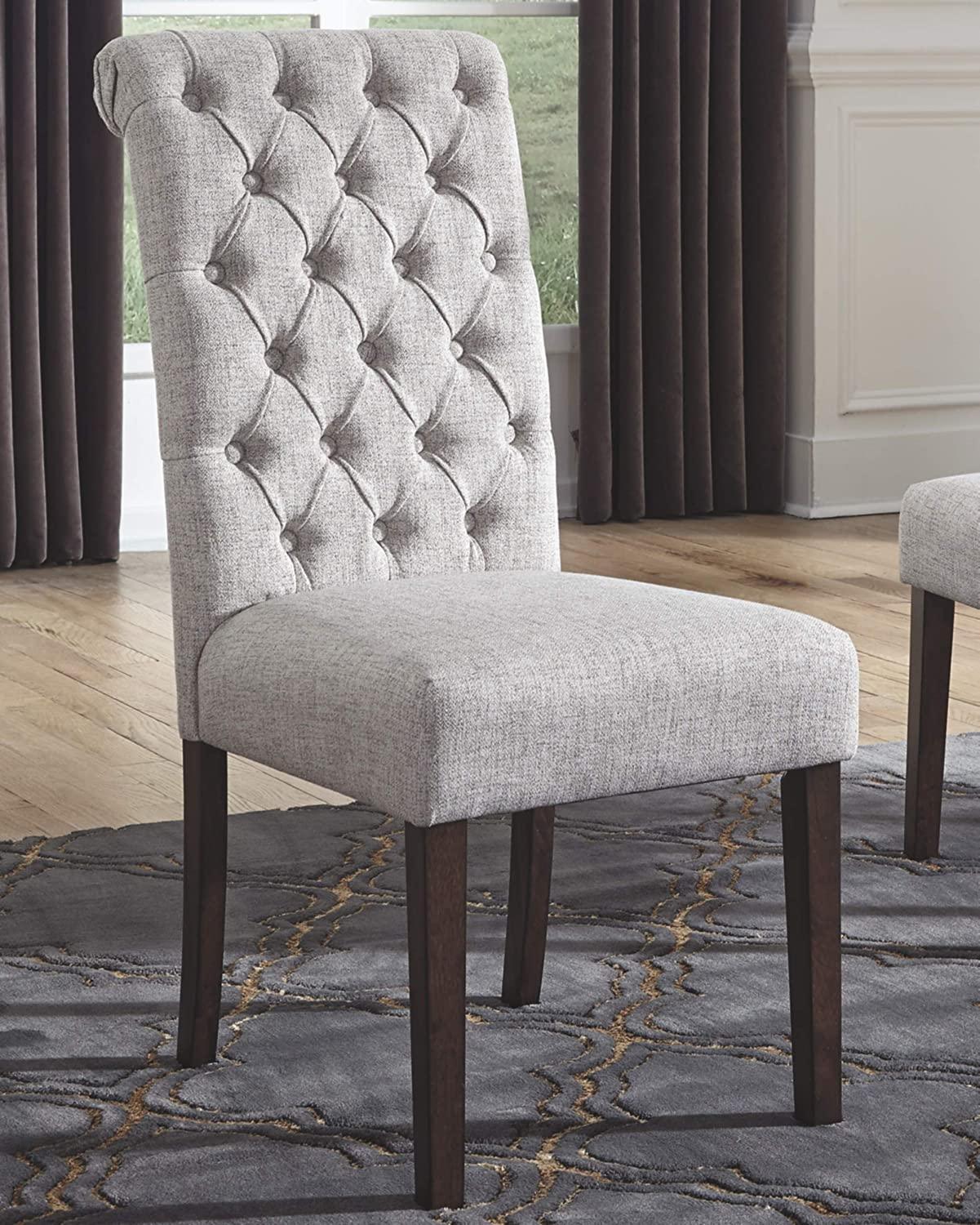 Classic Upholstered Dining Chair, Set of 2, Light Gray - Ouch Cart 