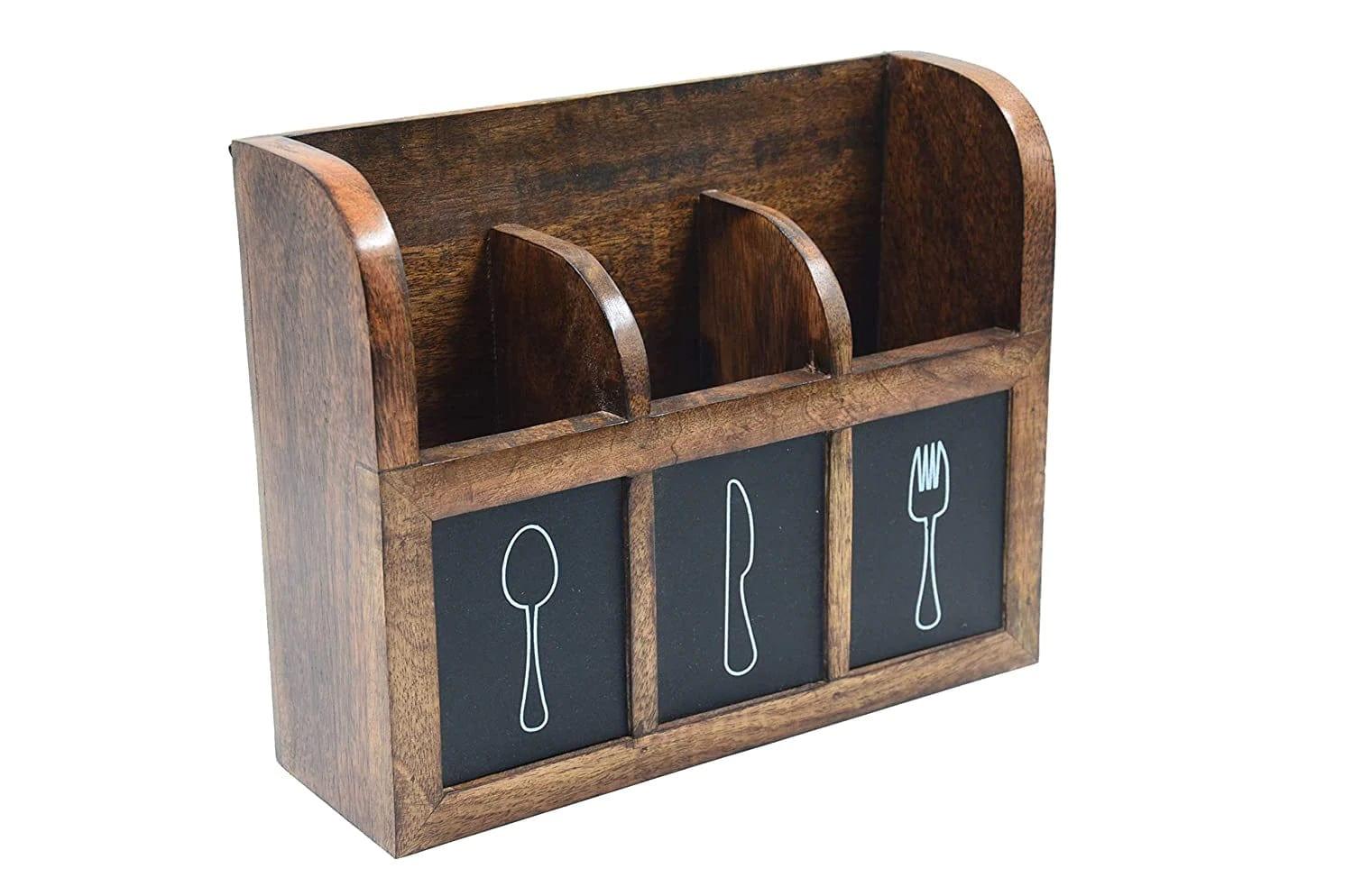 WOODEN CUTLERY STAND - Ouch Cart 