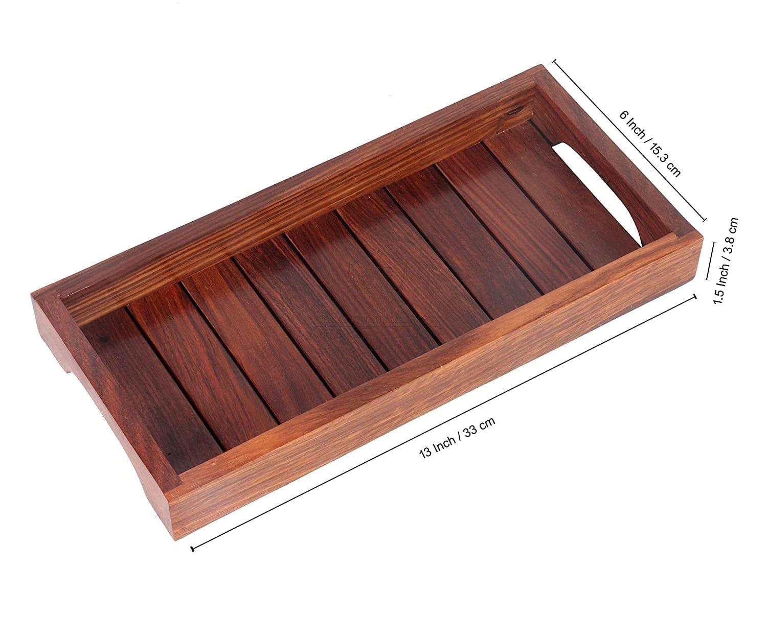 WOODEN SERVING TRAY - Ouch Cart 