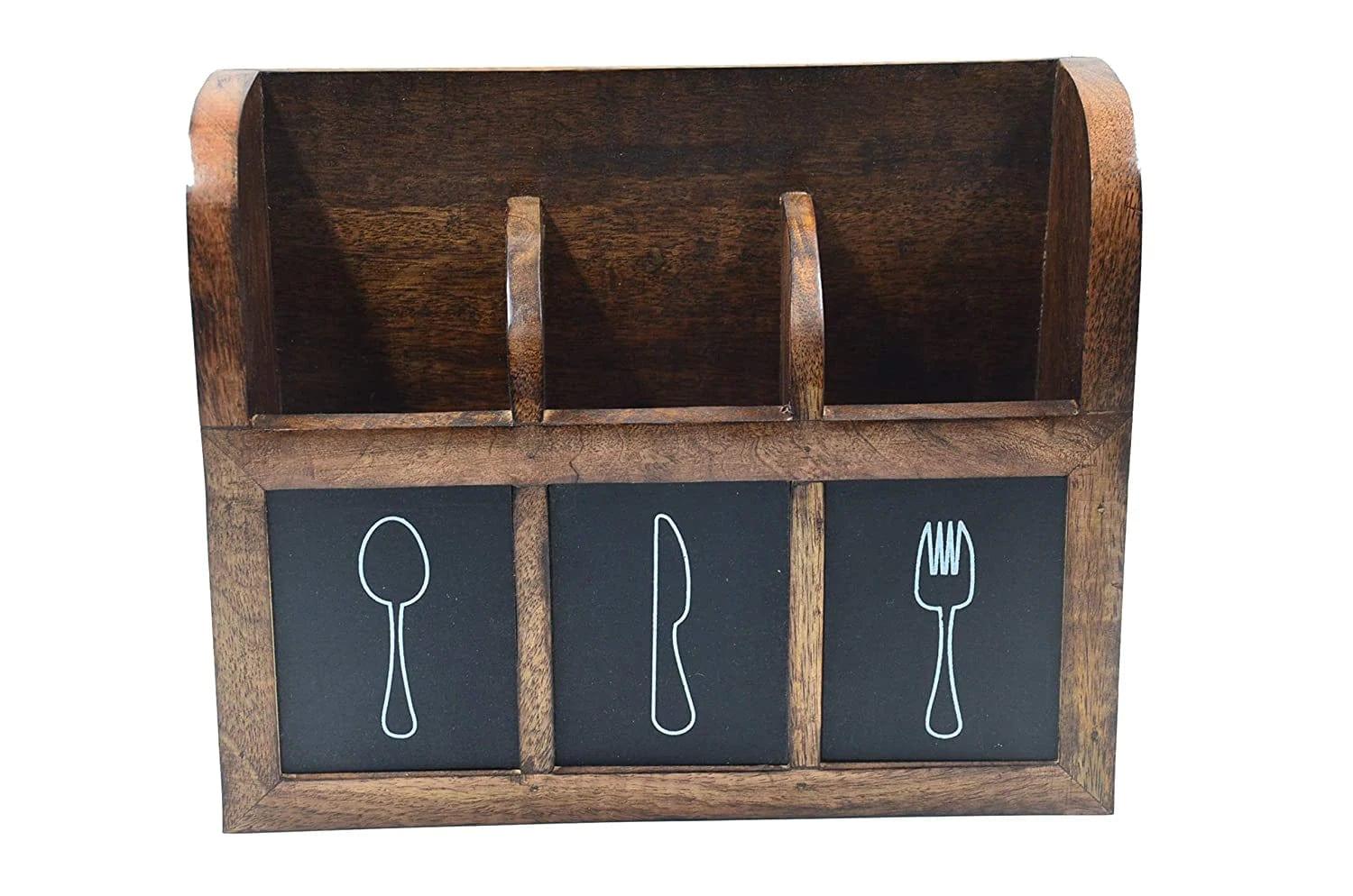 WOODEN CUTLERY STAND - Ouch Cart 