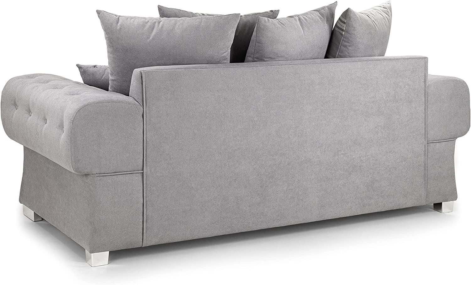 Sofa Verona Fabric Corner Sofa - 3 Seater (Grey, - Ouch Cart 