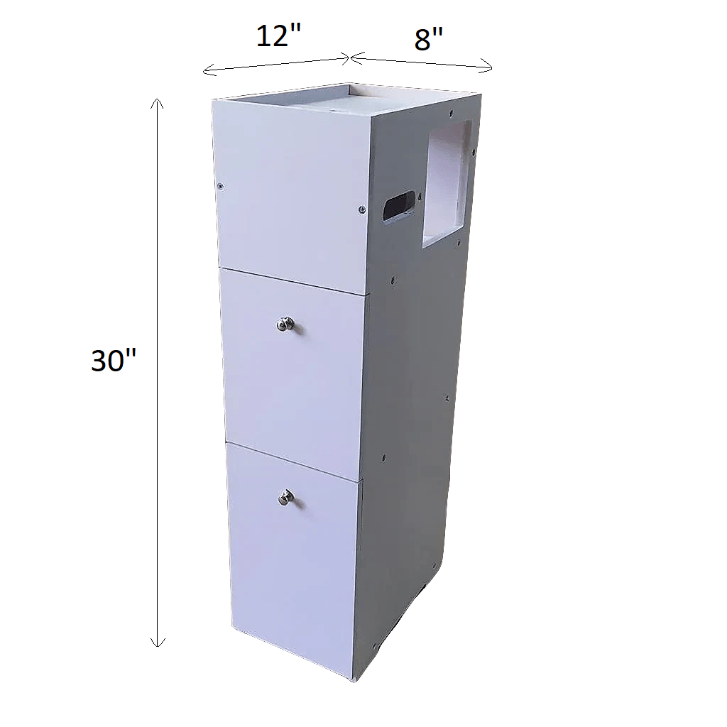 Waterproof PVC Bathroom WC Side Storage Cabinet Racks With Drawer By With Free Soap Dish Miza