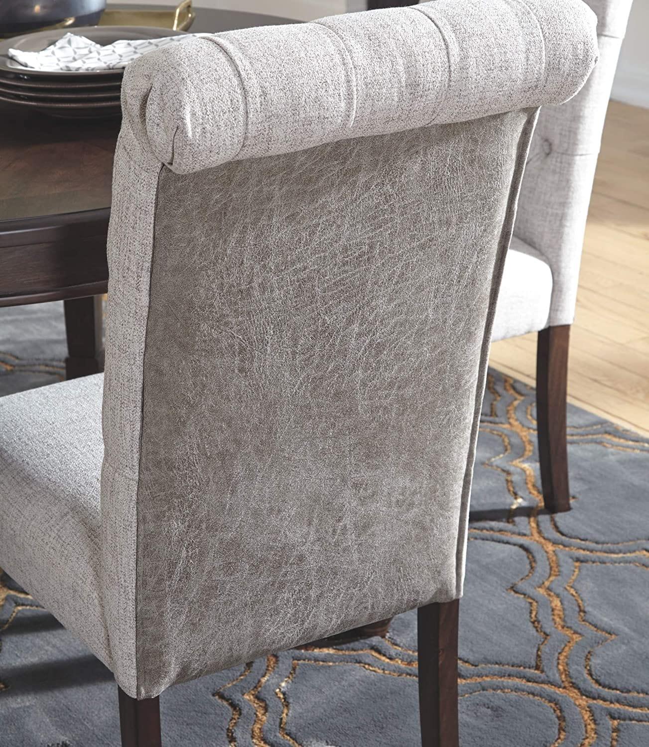 Classic Upholstered Dining Chair, Set of 2, Light Gray - Ouch Cart 