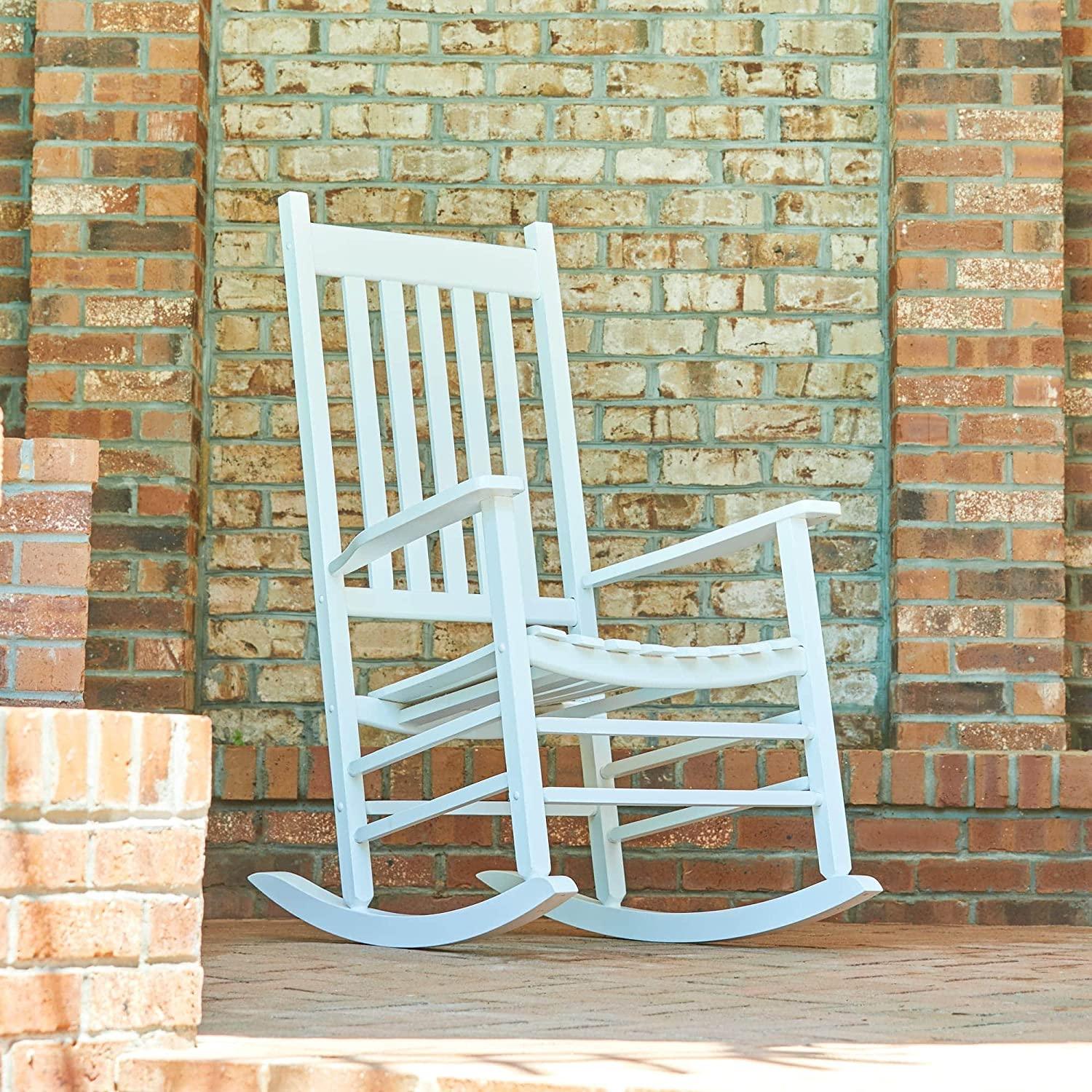 Vermont Porch Rocker, White - Ouch Cart 