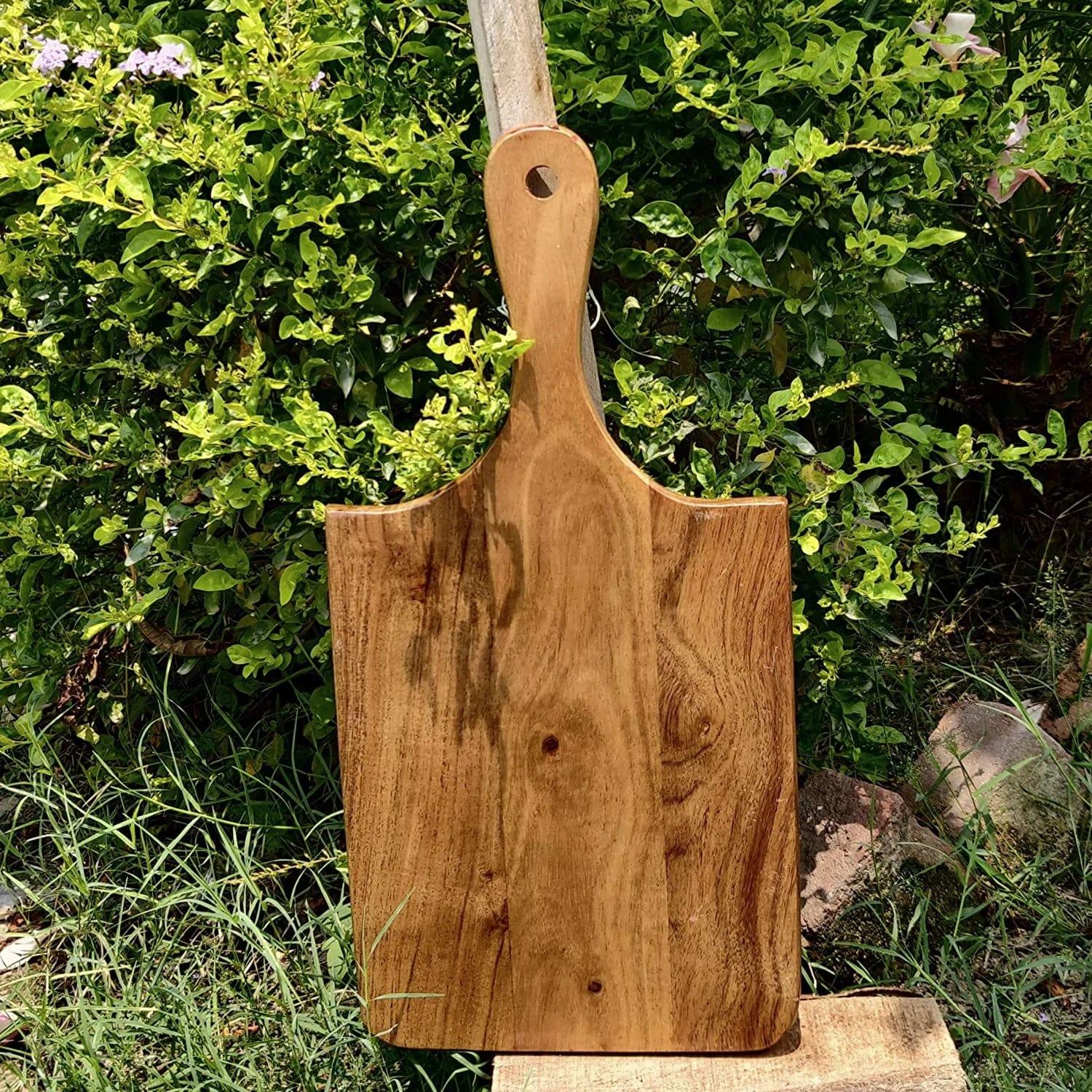 WOODEN PLATTERS COMBO SET WITH CHOPPING BOARDS II ACACIA WOOD - Ouch Cart 