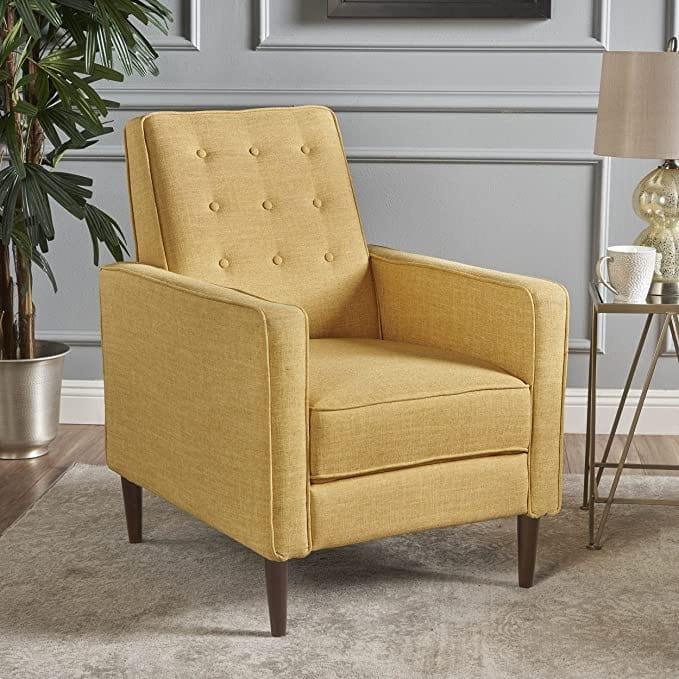 Century Modern Tuft Back Recliner (Qty of 2, Fabric - Ouch Cart 