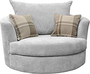 Dorado Corner Sofa Armchair Grey Velour Fabric - Ouch Cart 