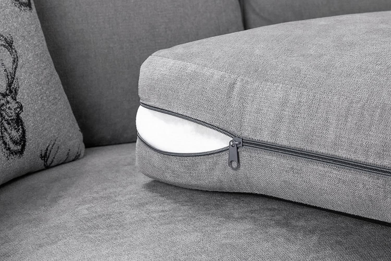 Sofa Verona Fabric Corner Sofa - 3 Seater (Grey, - Ouch Cart 