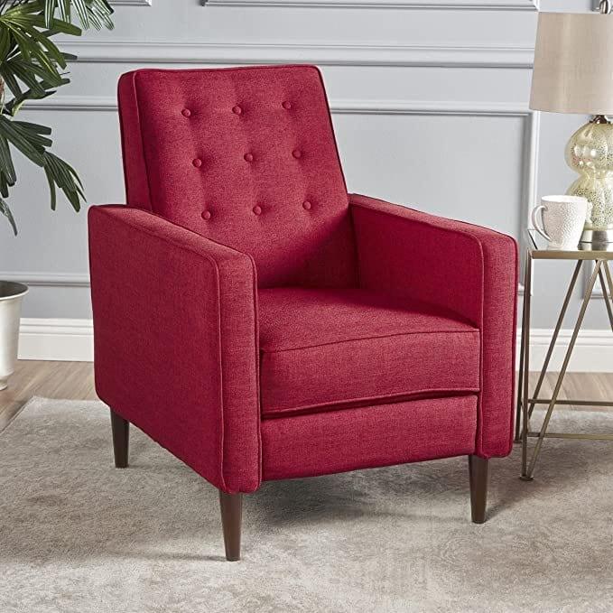Century Modern Tuft Back Recliner (Qty of 2, Fabric - Ouch Cart 
