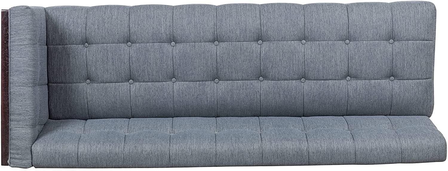 Easton Corner Modular Fabric Lounge Sofa Couch Wood Wooden Timber Frame Legs- Charcoal