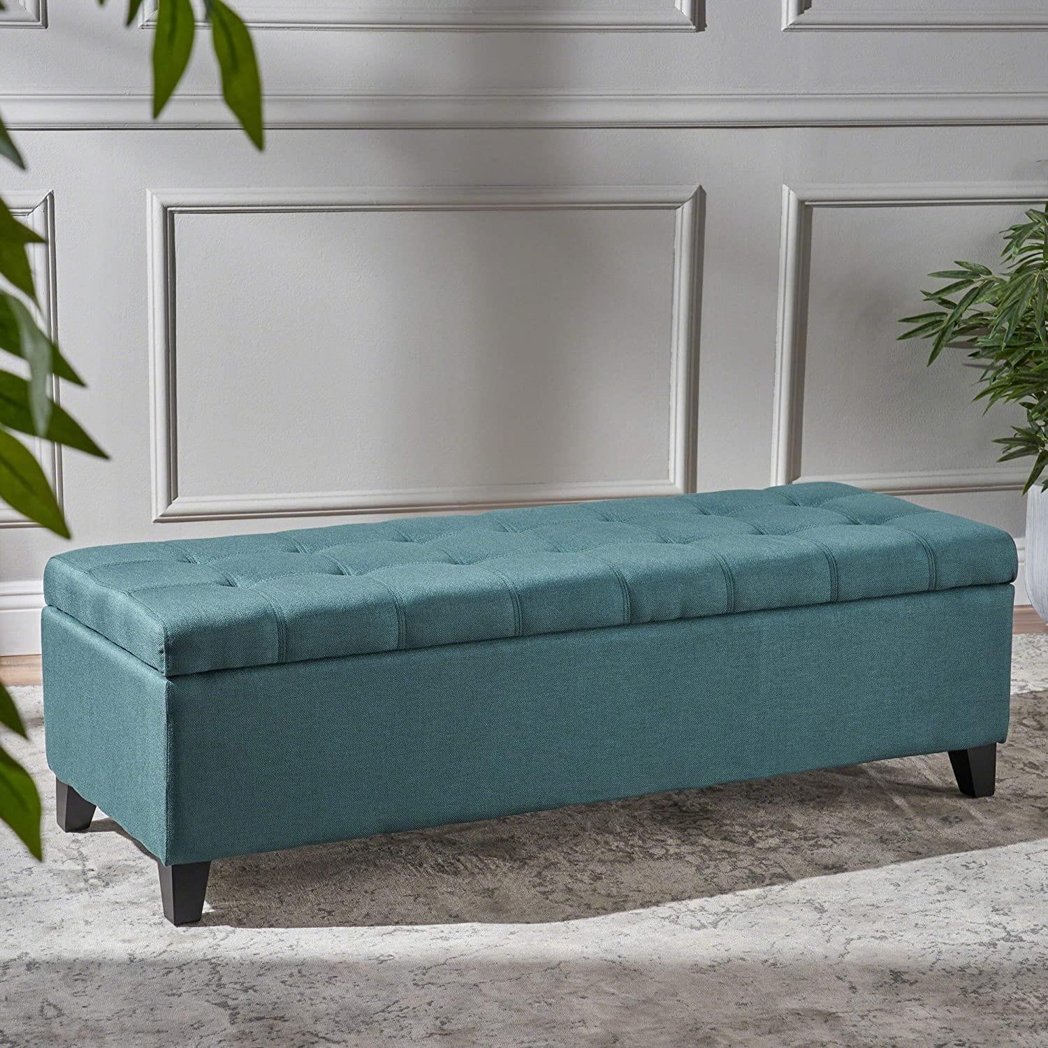 Mission Fabric Storage Ottoman