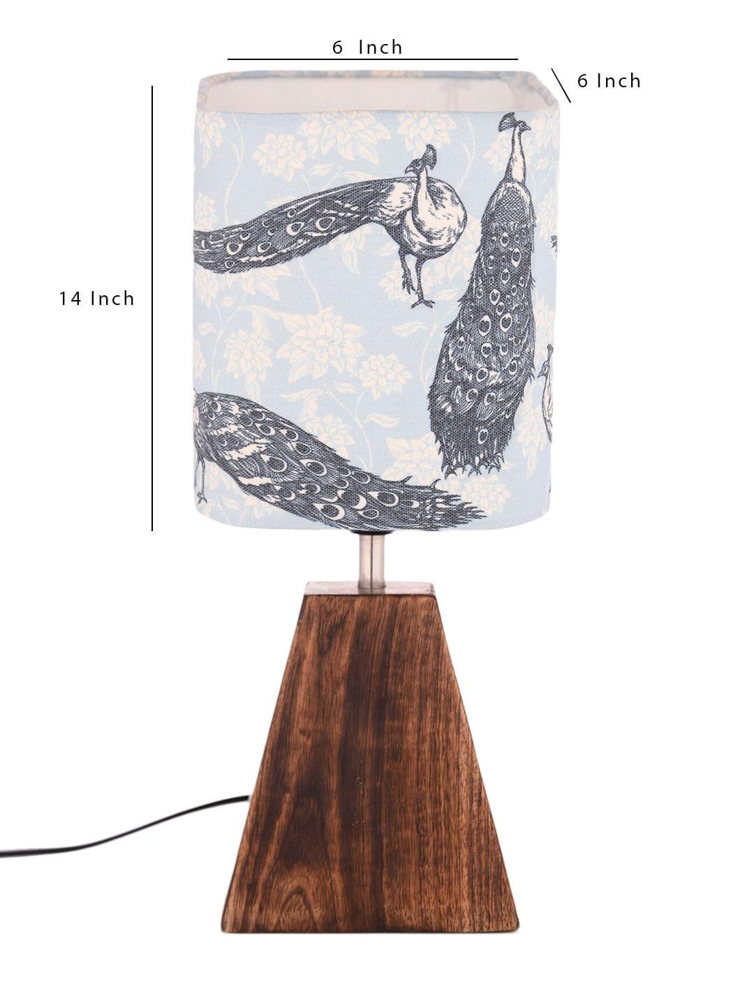 Pyramid Peacock Print Lamp - Ouch Cart 