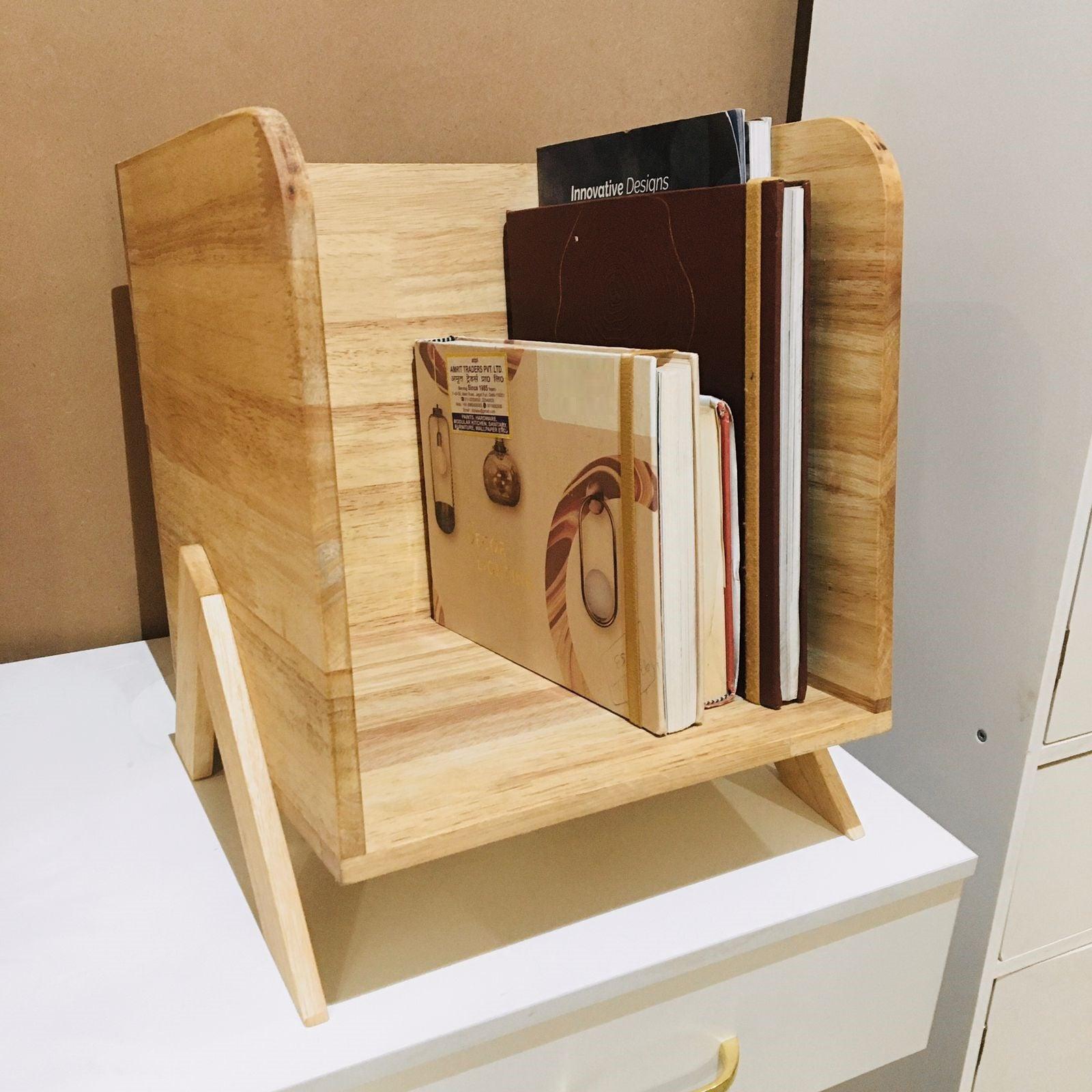 Tabletop Book Rack Wooden Organizer By Miza - Ouch Cart 