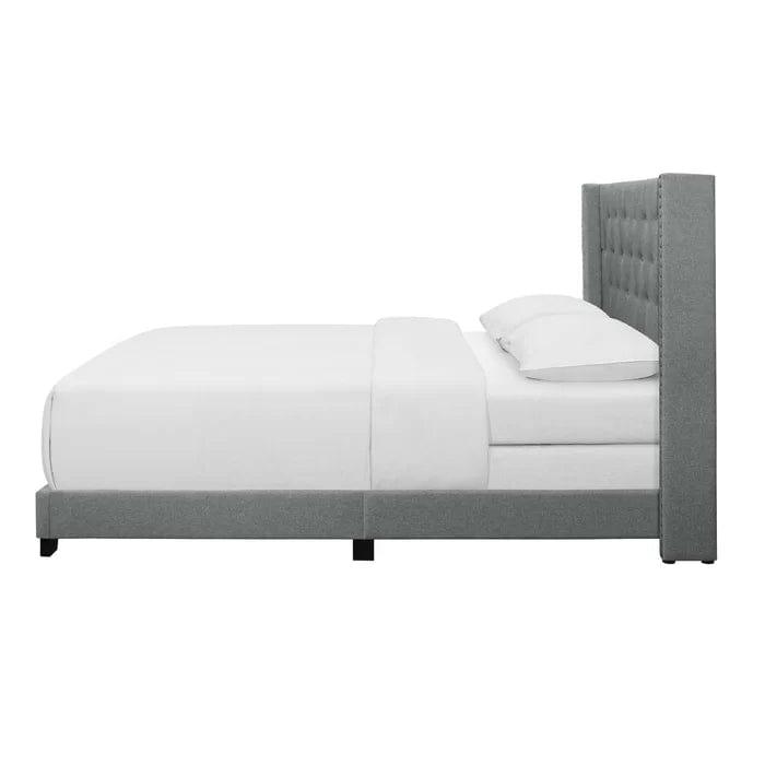 Aadvik Tufted Upholstered Low Profile Standard Bed - Ouch Cart 