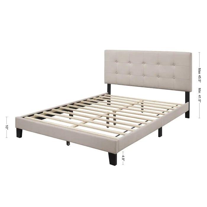 Abdiel Tufted Upholstered Low Profile Platform Bed - Ouch Cart 